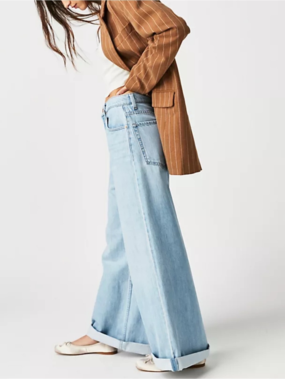 MOTHER SNACKS! High Waisted Pushpop Cuff Crop Jeans Size 33 NWT RT $218 White